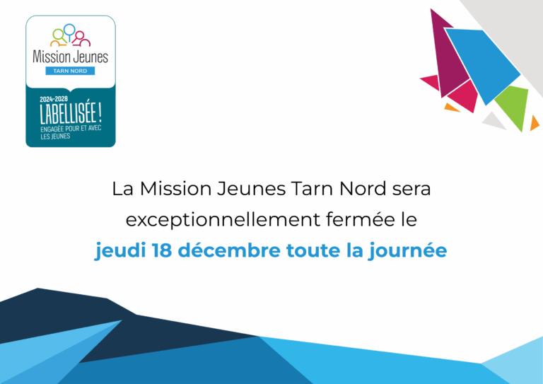 Fermeture Mission Jeunes 18/12/2025